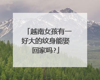 越南女孩有一好大的纹身能娶回家吗?