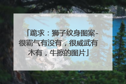 跪求：狮子纹身图案-很霸气有没有，很威武有木有，牛擦的图片