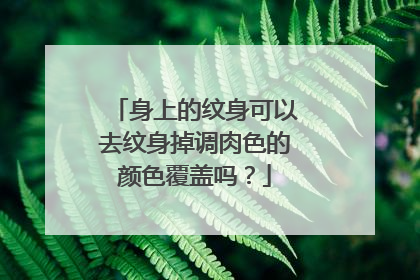 身上的纹身可以去纹身掉调肉色的颜色覆盖吗?