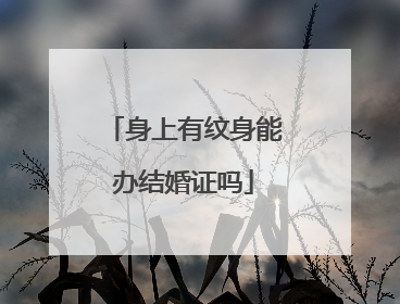 身上有纹身能办结婚证吗