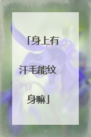 身上有汗毛能纹身嘛