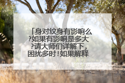 身对纹身有影响么?如果有影响是多大?请大师们详解下,困扰多时!如果解释充分还有附加分