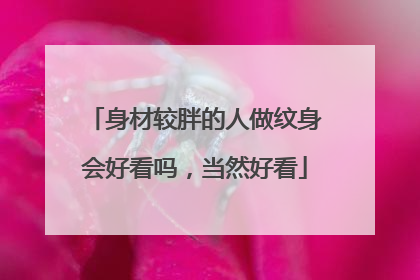 身材较胖的人做纹身会好看吗，当然好看