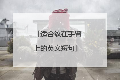 适合纹在手臂上的英文短句