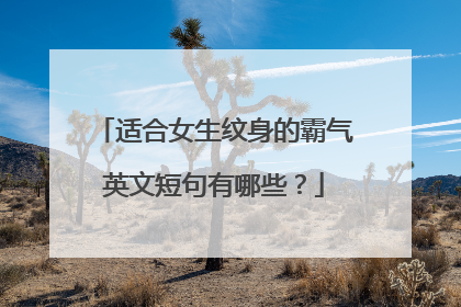 适合女生纹身的霸气英文短句有哪些？