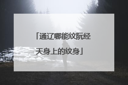 通辽哪能纹阮经天身上的纹身