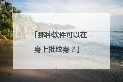 那种软件可以在身上批纹身？