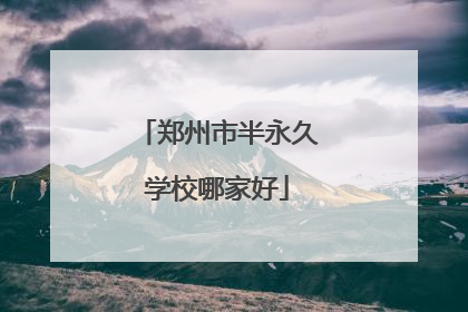 郑州市半永久学校哪家好