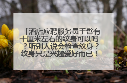 酒店应聘服务员手臂有十厘米左右的纹身可以吗？听别人说会检查纹身？纹身只是兴趣爱好而已！我弄不懂跟这