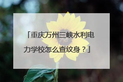 重庆万州三峡水利电力学校怎么查纹身？