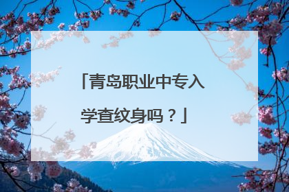 青岛职业中专入学查纹身吗?