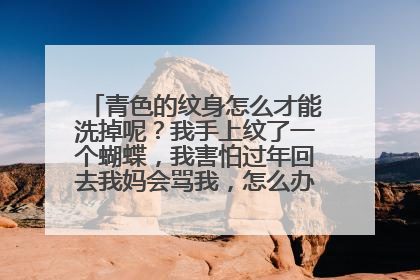 青色的纹身怎么才能洗掉呢？我手上纹了一个蝴蝶，我害怕过年回去我妈会骂我，怎么办呀！好着急啊！