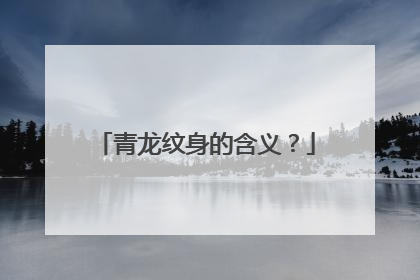 青龙纹身的含义？