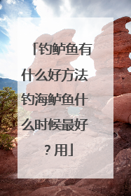 钓鲈鱼有什么好方法钓海鲈鱼什么时候最好？用