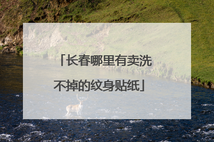 长春哪里有卖洗不掉的纹身贴纸