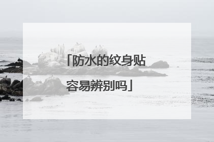 防水的纹身贴容易辨别吗