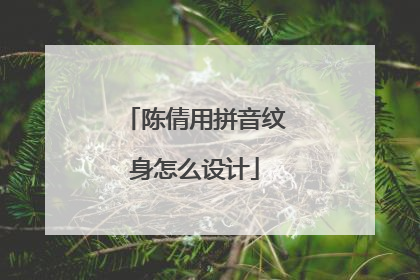 陈倩用拼音纹身怎么设计