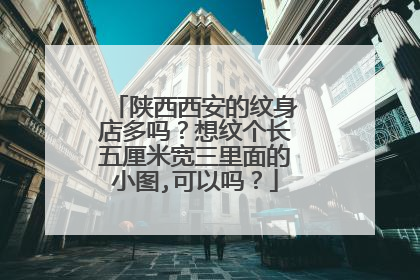 陕西西安的纹身店多吗？想纹个长五厘米宽三里面的小图,可以吗？