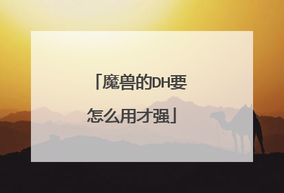 魔兽的DH要怎么用才强