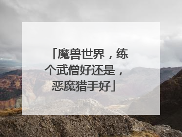 魔兽世界，练个武僧好还是，恶魔猎手好