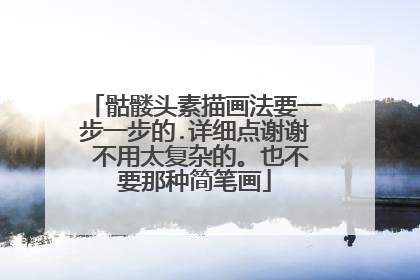 骷髅头素描画法要一步一步的.详细点谢谢 不用太复杂的。也不要那种简笔画