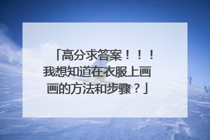 高分求答案！！！我想知道在衣服上画画的方法和步骤？
