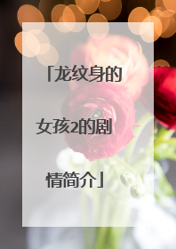 龙纹身的女孩2的剧情简介