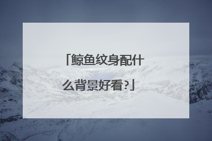 鲸鱼纹身配什么背景好看?