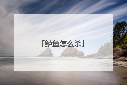鲈鱼怎么杀