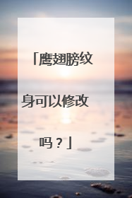 鹰翅膀纹身可以修改吗？