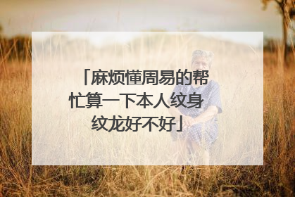 麻烦懂周易的帮忙算一下本人纹身纹龙好不好