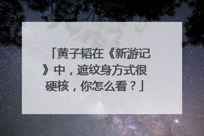 黄子韬在《新游记》中,遮纹身方式很硬核,你怎么看?