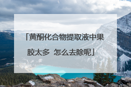 黄酮化合物提取液中果胶太多 怎么去除呢
