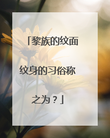 黎族的纹面纹身的习俗称之为？