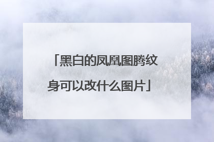 黑白的凤凰图腾纹身可以改什么图片