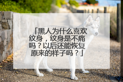 黑人为什么喜欢纹身，纹身是不痛吗？以后还能恢复原来的样子吗？