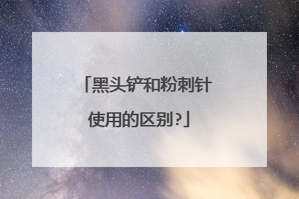 黑头铲和粉刺针使用的区别?