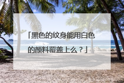 黑色的纹身能用白色的颜料覆盖上么？