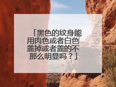黑色的纹身能用肉色或者白色盖掉或者盖的不那么明显吗？