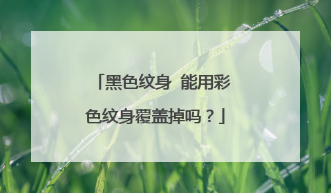 黑色纹身 能用彩色纹身覆盖掉吗?