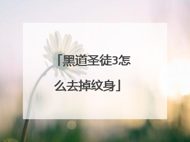 黑道圣徒3怎么去掉纹身