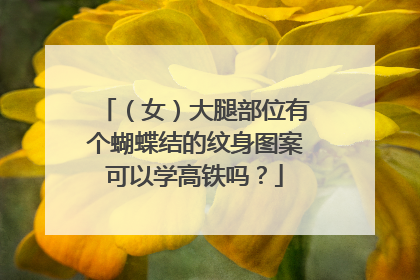 （女）大腿部位有个蝴蝶结的纹身图案可以学高铁吗？