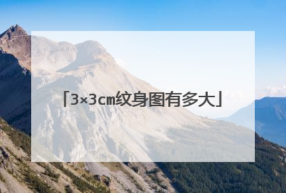3×3cm纹身图有多大