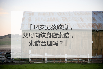 14岁男孩纹身，父母向纹身店索赔，索赔合理吗？