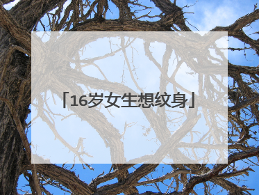 16岁女生想纹身