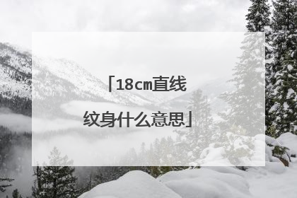 18cm直线纹身什么意思