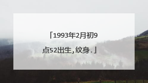 1993年2月初9点52出生,纹身.