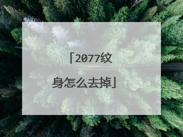 2077纹身怎么去掉