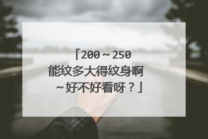 200~250能纹多大得纹身啊~好不好看呀?