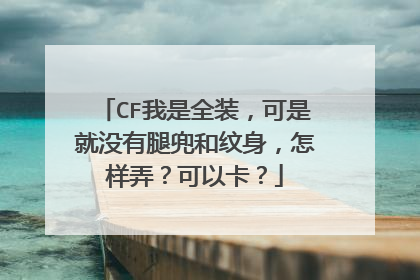 CF我是全装，可是就没有腿兜和纹身，怎样弄？可以卡？